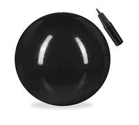 Relaxdays Balle de Gymnastique, Ballon de Fitness, Yoga & Pilates, Bureau, Pompe à air inclue, Ø 85 cm, Noire