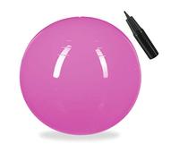 Relaxdays Balle de Gymnastique, Ballon de Fitness, Yoga & Pilâtes, Bureau, Pompe à air inclue, Ø 85 cm, Rose 1 élément