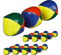 relaxdays Balle de jonglage, set de 24 balles