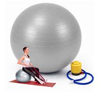 Relaxdays Ballon de gym avec pompe