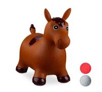 Relaxdays Cheval Ballon Sauteur, 10024991_93, Marron, H x W x D: app. 48 x 26 x 58 cm
