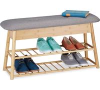 relaxdays Banc à chaussures avec assise et espace de rangement