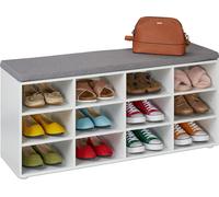 relaxdays Banc à chaussures avec assise rembourrée