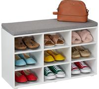 relaxdays Banc à chaussures avec assise rembourrée