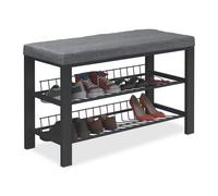 Relaxdays Banc à chaussures avec rangement