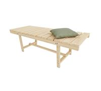 Relaxdays Banc de Jardin, 2 Places, terrasse, Balcon, sans Dossier, Naturel