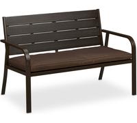 relaxdays Banc de jardin avec assise
