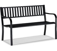 relaxdays Banc de jardin avec entretoises métalliques
