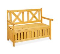 relaxdays Banc de jardin avec espace de rangement