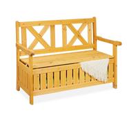 Relaxdays Banc de jardin avec rangement