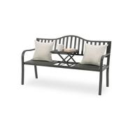 Relaxdays Banc de jardin avec table anthracite