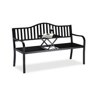 Relaxdays Banc de jardin avec table pliante
