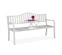 Relaxdays Banc de jardin avec table pliante