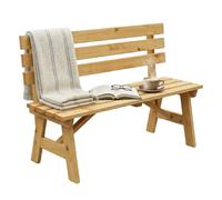 Relaxdays Banc de jardin en sapin avec dossier