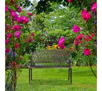 Relaxdays Banc De Jardin Métal Bronze De Balcon Parc Extérieur Multicolore