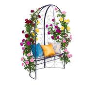Relaxdays Banc de jardin avec arche à roses