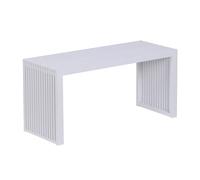 Relaxdays Banc en Bambou sans Dossier, à Chaussures pour Couloir, Salle de Bains, Cuisine, 43x90x33 cm, Blanc XL