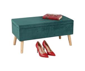Relaxdays Banc en velours avec espace de rangement
