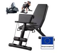 Relaxdays Banc musculation avec bandes élastiques