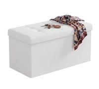 Relaxdays Banc Pliable rembourré en Tissu avec Rangement