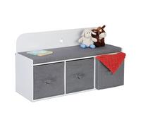 relaxdays Banc pour enfants avec espace de rangement