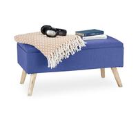 relaxdays Banc rembourré avec espace de rangement