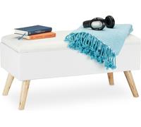 relaxdays Banc rembourré avec espace de rangement