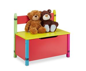 Relaxdays Banquette de rangement pour enfants