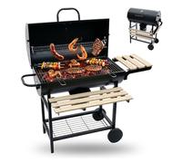 Relaxdays Barbecue au Charbon avec Couvercle, 95x114,5x69 cm, thermomètre