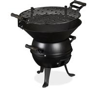 relaxdays Baril de barbecue en fonte