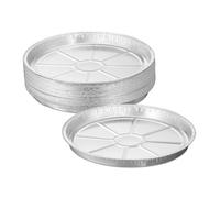 Relaxdays Barquettes Alimentaires, Lot de 25, récupération Graisse, Barbecue, H x D : 3 x 27,5 cm, Aluminium, argenté