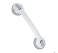 Relaxdays Barre d'appui avec Ventouse, Douche & Baignoire, 70 kg, sécurité, Personnes âgées & handicapées, Blanc/Gris