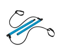 Relaxdays Barre de Pilates avec Bandes de résistance, entraînement Efficace à Domicile, Yoga, Fitness, Bleue