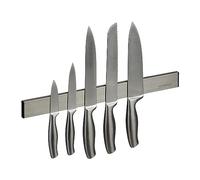 Relaxdays Barre magnétique Couteaux, autocollante, 40 cm de Long, Murale, Aimant Cuisine, Outils, Atelier, argenté/Noir