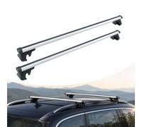 Relaxdays Barres de toit aluminium, rails ouverts