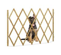 Relaxdays Barrière bambou extensible pour chiens