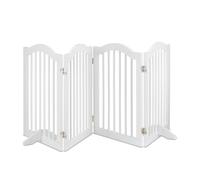 Relaxdays Barrière de Sécurité Non Fixe, Pliable, avec Pieds, H x L : 70 x 205,5 cm, pour Chiens et Enfants, Blanche
