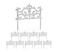 Relaxdays Barrière de jardin antique à 10 éléments