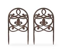 Relaxdays Barrière de jardin antique à 2 éléments