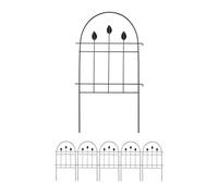 Relaxdays Barrière de jardin en métal à 6 éléments