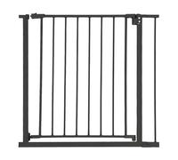 Relaxdays Barrière de Protection d'escalier, 82-87 cm, sans perçage, pour bébé et Tout-Petit, escalier et Porte, à Clipser, Noire