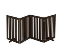 Relaxdays Barrière de sécurité, Pliable, Autonome, H x L : 70 x 206 cm, avec Pieds, pour Chiens, Marron