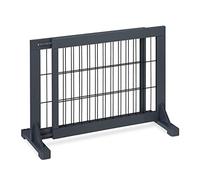 Relaxdays Barrière de sécurité, Extensible, escaliers et Portes, HxL : env. 56x70-115 cm, pour Enfants & Chiens, Grise