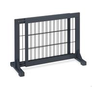 Relaxdays Barrière de sécurité, Extensible, escaliers et Portes, HxL : env. 56x70-115 cm, pour Enfants & Chiens, Grise