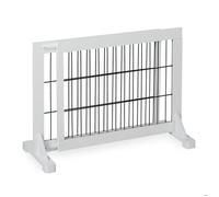 Relaxdays Barrière de sécurité, extensible, escaliers et portes, HxL : env. 56x70-115 cm, pour enfants & chiens, blanche