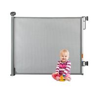Relaxdays Barrière de sécurité Extensible, Ouverture 70-140 cm, perçage, Protection Enfants et Chiens, Grise