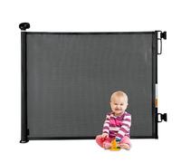 Relaxdays Barrière de sécurité Extensible, Ouverture 70-140 cm, perçage, Protection Enfants et Chiens, Noire