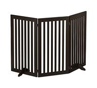 Relaxdays Barrière de sécurité, Pliable, Autonome, Hauteur de 92 cm, pour Chiens et Enfants, différents formats, Marron