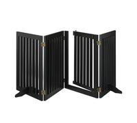 Relaxdays Barrière de sécurité Non Fixe, Porte, Pliable. Pieds, H x L : 70 x 207 cm, pour Chiens, Noire