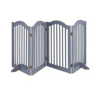 Relaxdays Barrière de Sécurité Non Fixe, avec Pieds, Pliable, H x L : 70 x 205,5 cm, pour Chiens, Grise